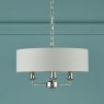 Laura Ashley Laura Ashley - Sorrento 3lt Pendant Polished Nickel With Silver Shade