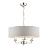 Laura Ashley Laura Ashley - Sorrento 3lt Pendant Polished Nickel With Silver Shade