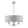 Laura Ashley Laura Ashley - Sorrento 3lt Pendant Polished Nickel With Silver Shade