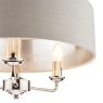 Laura Ashley Laura Ashley - Sorrento 3lt Pendant Polished Nickel With Silver Shade