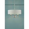 Laura Ashley Laura Ashley - Sorrento 3lt Pendant Polished Nickel With Silver Shade