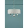 Laura Ashley Laura Ashley - Sorrento 3lt Pendant Polished Nickel With Silver Shade