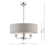 Laura Ashley Laura Ashley - Sorrento 3lt Pendant Polished Nickel With Silver Shade