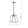 Laura Ashley Laura Ashley - Clayton Pendant Antique Brass Glass