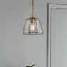 Laura Ashley Laura Ashley - Clayton Pendant Antique Brass Glass