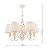 Laura Ashley Laura Ashley - Ellis 5 Light Pendant Ivory With Shades