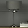 Laura Ashley Laura Ashley - Sorrento 3lt Table Lamp Polished Nickel With Charcoal Shade