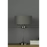 Laura Ashley Laura Ashley - Sorrento 3lt Table Lamp Polished Nickel With Charcoal Shade