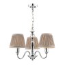 Laura Ashley Laura Ashley - Ellis 5 Light Pendant Polished Chrome With Shades