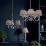Laura Ashley Laura Ashley - Ellis 5 Light Pendant Polished Chrome With Shades