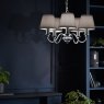 Laura Ashley Lighting Laura Ashley - Ellis 5 Light Pendant Polished Chrome With Shades