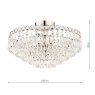 Laura Ashley Laura Ashley - Enid 5lt Semi Flush Polished Nickel Crystal
