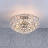 Laura Ashley Laura Ashley - Enid 5lt Semi Flush Polished Nickel Crystal
