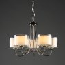 Laura Ashley Laura Ashley - Southwell 5lt Chandelier Polished Nickel Glass Shades