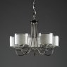 Laura Ashley Laura Ashley - Southwell 5lt Chandelier Polished Nickel Glass Shades