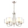 Laura Ashley Laura Ashley - Southwell 5lt Chandelier Polished Nickel Glass Shades