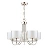 Laura Ashley Laura Ashley - Southwell 5lt Chandelier Polished Nickel Glass Shades