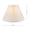 Laura Ashley Laura Ashley - Fenn Silk Shade White (12 inch)