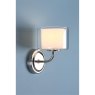 Laura Ashley Laura Ashley - Southwell Wall Light Polished Nickel Glass Shade