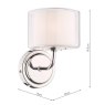 Laura Ashley Laura Ashley - Southwell Wall Light Polished Nickel Glass Shade