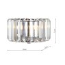 Laura Ashley Laura Ashley - Fernhurst Wall Light Polished Chrome Glass