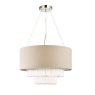 Laura Ashley Laura Ashley - Genevieve 5 Light Pendant Grey Shade Glass
