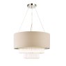 Laura Ashley Laura Ashley - Genevieve 5 Light Pendant Grey Shade Glass
