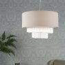 Laura Ashley Laura Ashley - Genevieve 5 Light Pendant Grey Shade Glass