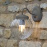 Laura Ashley Laura Ashley - Georgie Outdoor Wall Light Matt Grey Glass IP44