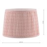 Laura Ashley Laura Ashley - Gwendolen Pink Pattern Cotton Shade (12 inch)