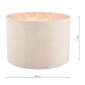 Laura Ashley Laura Ashley - Hazelton Drum Shade Silver/Pink (12 inch)