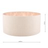 Laura Ashley Laura Ashley - Hazelton Drum Shade Silver/Pink (18 inch)