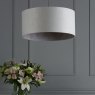 Laura Ashley Laura Ashley - Hazelton Drum Shade Silver/Pink (18 inch)