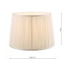 Laura Ashley Laura Ashley - Hemsley Pleated Silk Shade Cream (8 inch)