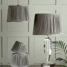 Laura Ashley Laura Ashley - Hemsley Pleated Silk Shade Grey (12 inch)