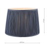 Laura Ashley Laura Ashley - Hemsley Pleated Silk Shade Midnight Blue (10 inch)