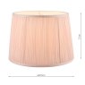 Laura Ashley Laura Ashley - Hemsley Pleated Silk Shade Pink (12 inch)