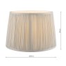Laura Ashley Laura Ashley - Hemsley Pleated Silk Shade Silver (8 inch)