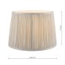 Laura Ashley Laura Ashley - Hemsley Pleated Silk Shade Silver (10 inch)