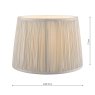 Laura Ashley Laura Ashley - Hemsley Pleated Silk Shade Silver (12 inch)
