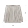 Laura Ashley Laura Ashley - Hemsley Silk Shade Silver (5 inch)