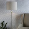 Laura Ashley Laura Ashley - Highgrove Floor Lamp Polished Nickel With Shade