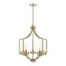 Laura Ashley Laura Ashley - Joseph 5 Light Chandelier Antique Brass Glass