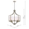 Laura Ashley Laura Ashley - Joseph 5 Light Chandelier Antique Brass Glass