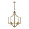 Laura Ashley Laura Ashley - Joseph 5 Light Chandelier Antique Brass Glass