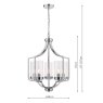 Laura Ashley Laura Ashley - Joseph 5 Light Chandelier Polished Chrome Glass