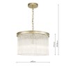 Laura Ashley Laura Ashley - Manon 3 Light Pendant Champagne Clear Glass