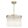 Laura Ashley Laura Ashley - Manon 3 Light Pendant Champagne Clear Glass