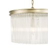 Laura Ashley Laura Ashley - Manon 3 Light Pendant Champagne Clear Glass