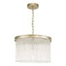 Laura Ashley Laura Ashley - Manon 3 Light Pendant Champagne Clear Glass